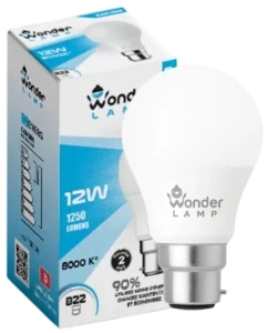 Lampes LED économiques en Tunisie 12W B22 8000K° 1250 Lumens Blanc Froid